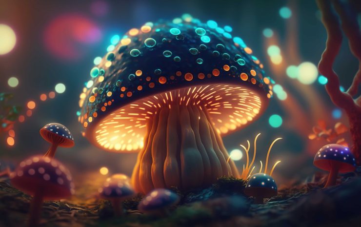 fantastyczny-krajobraz-lesny-krainy-czarow-z-grzybami-i-kwiatami-ai-generatywny (1)-min